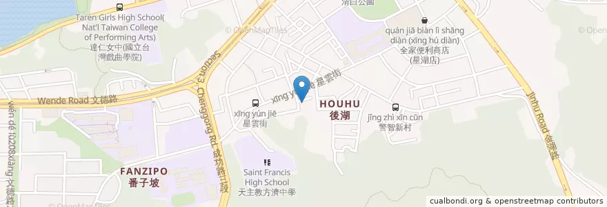 Mapa de ubicacion de 文心幼稚園 en تايوان, تايبيه الجديدة, تايبيه, 內湖區.