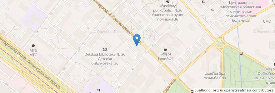 Mapa de ubicacion de Мирамед en 러시아, Центральный Федеральный Округ, Москва, Северный Административный Округ, Район Аэропорт.