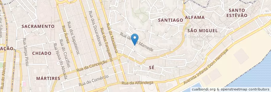 Mapa de ubicacion de Gotta en 葡萄牙, Lisboa, Grande Lisboa, 里斯本, Santa Maria Maior.