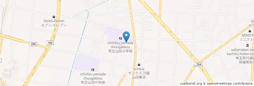 Mapa de ubicacion de 安養院 en Jepun, 埼玉県, 川越市.