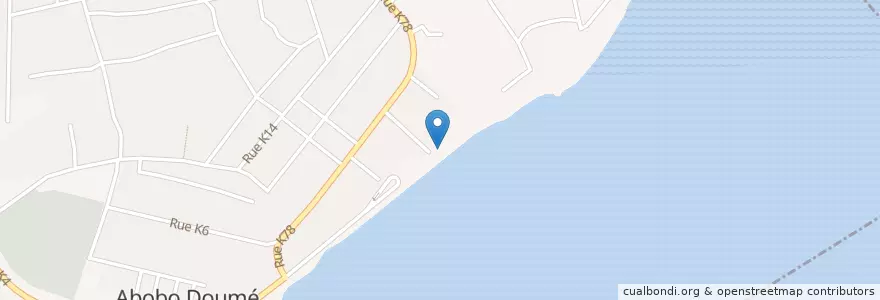 Mapa de ubicacion de Le Beach en Costa De Marfil, Abiyán, Attécoubé.