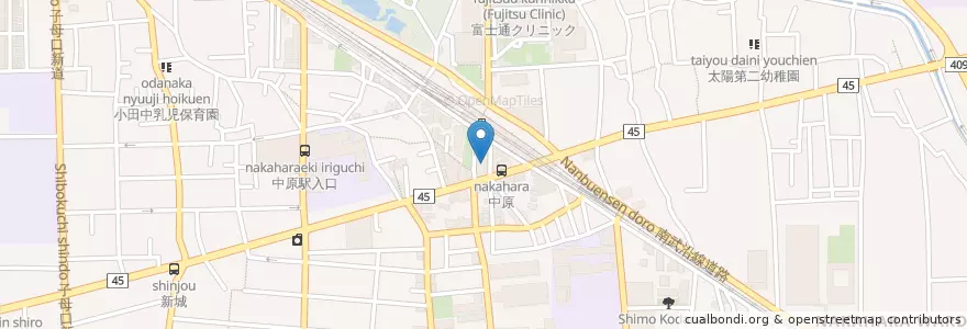 Mapa de ubicacion de JAセレサ 中原支店 en Japan, Präfektur Kanagawa, 川崎市, 中原区.