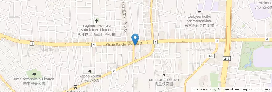 Mapa de ubicacion de 壱角家 en Jepun, 東京都, 杉並区.