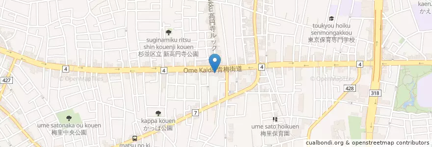 Mapa de ubicacion de SUPER SEVEN en Jepun, 東京都, 杉並区.