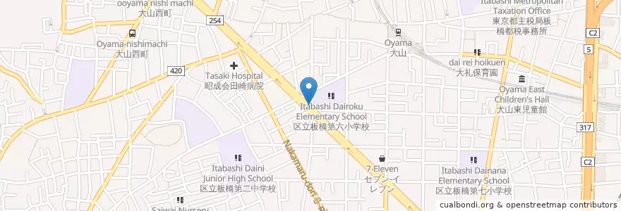 Mapa de ubicacion de 郵便ポスト en Giappone, Tokyo, 板橋区.