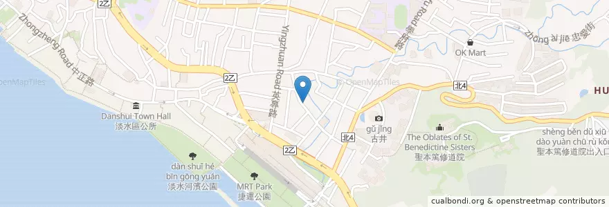 Mapa de ubicacion de 初双双早午餐 Brunch & Caf'e en Taiwan, 新北市, 淡水區.