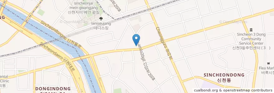 Mapa de ubicacion de 헬로피쉬 en Corée Du Sud, Daegu, 신천동.