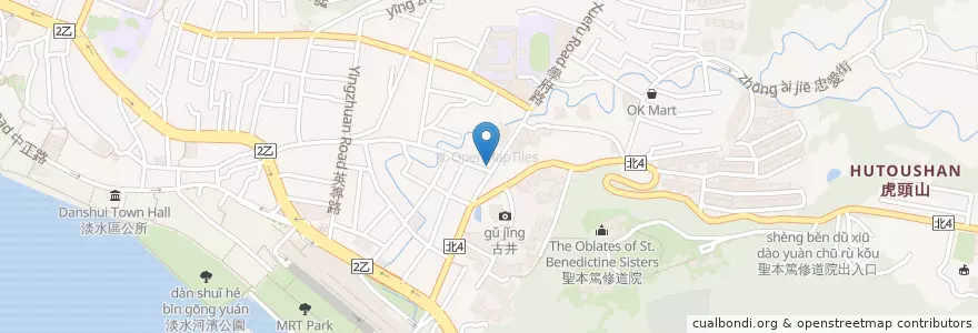 Mapa de ubicacion de 佳藥長照藥局 en Taiwan, 新北市, 淡水區.