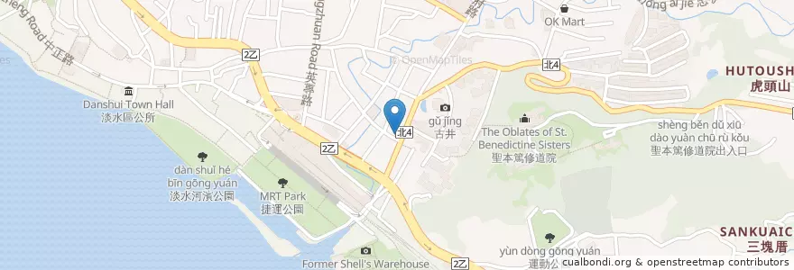 Mapa de ubicacion de 千代田藥局 en 타이완, 신베이 시, 단수이 구.
