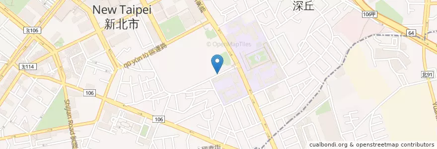 Mapa de ubicacion de 第一運動場地下停車場 en Тайвань, Новый Тайбэй, 板橋區.