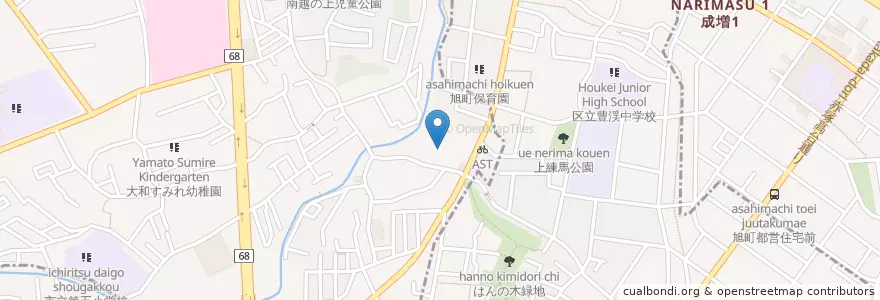 Mapa de ubicacion de 浩乃湯 en ژاپن, 埼玉県, 和光市, 練馬区.