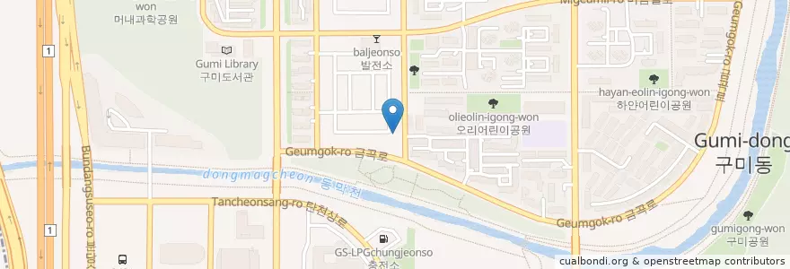 Mapa de ubicacion de 강산애 아구대감 en Korea Selatan, Gyeonggi, 분당구.