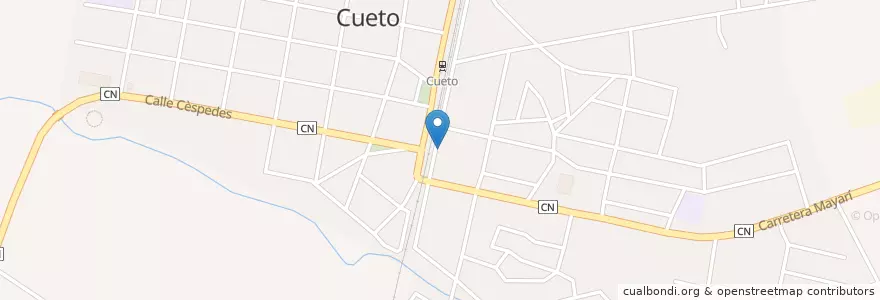 Mapa de ubicacion de PNR en Cuba, Holguín, Cueto.