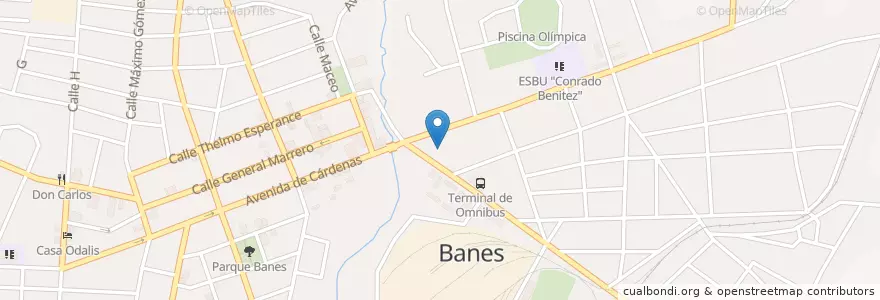 Mapa de ubicacion de Mercado Agropecuario El Bosque en كوبا, Holguín, Banes, Ciudad De Banes.