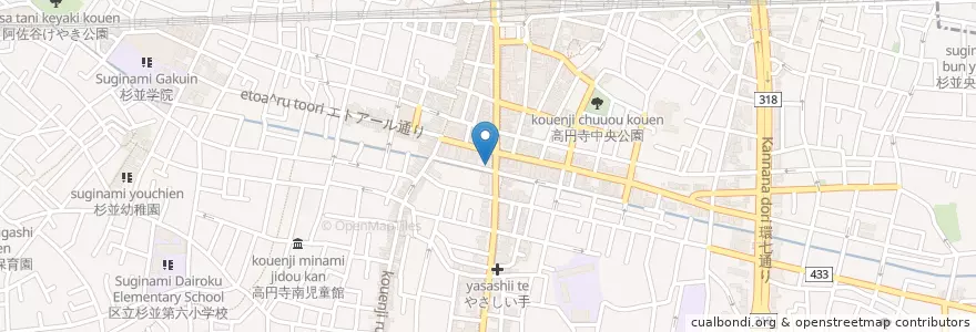 Mapa de ubicacion de とんこど en Япония, Токио, Сугинами.