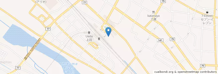 Mapa de ubicacion de 上田駅前交番 (Ueda Ekimae Koban) en 일본, 나가노현, 上田市.