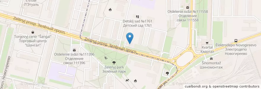 Mapa de ubicacion de Детская художественная школа №5 en Rússia, Distrito Federal Central, Москва, Восточный Административный Округ, Район Новогиреево.