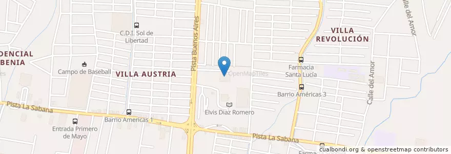 Mapa de ubicacion de CDI Mildred Abaunza en Nicaragua, Departamento De Managua, Managua (Municipio).