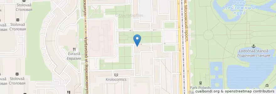 Mapa de ubicacion de Библиотека 3 en Rusland, Северо-Западный Федеральный Округ, Oblast Leningrad, Sint-Petersburg, Московский Район, Округ Московская Застава.