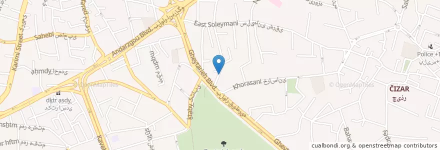 Mapa de ubicacion de پیتزا سیب ۳۶۰ en Irán, Teherán, شهرستان شمیرانات, Teherán, بخش رودبار قصران.