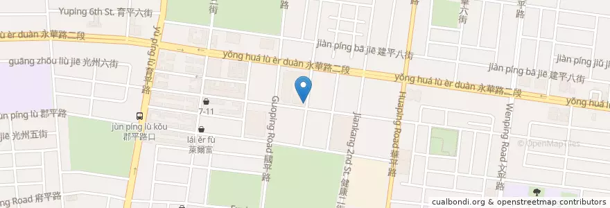 Mapa de ubicacion de 老四川 en Taiwán, 臺南市, 安平區.