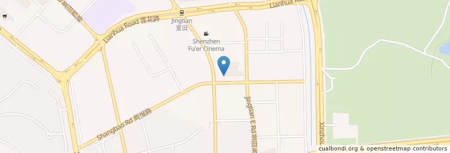 Mapa de ubicacion de 福田区图书馆 en China, Provincia De Cantón, Shenzhen, 福田区.