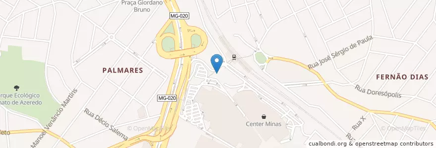 Mapa de ubicacion de Araujo en ブラジル, 南東部地域, ミナス ジェライス, Região Geográfica Intermediária De Belo Horizonte, Região Metropolitana De Belo Horizonte, Microrregião Belo Horizonte, ベロオリゾンテ.