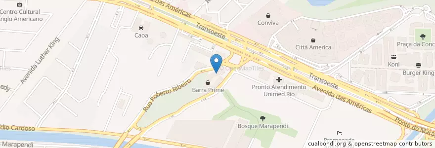 Mapa de ubicacion de Cultura Inglesa en ブラジル, 南東部地域, リオ デ ジャネイロ, Região Metropolitana Do Rio De Janeiro, Região Geográfica Imediata Do Rio De Janeiro, Região Geográfica Intermediária Do Rio De Janeiro, リオデジャネイロ.