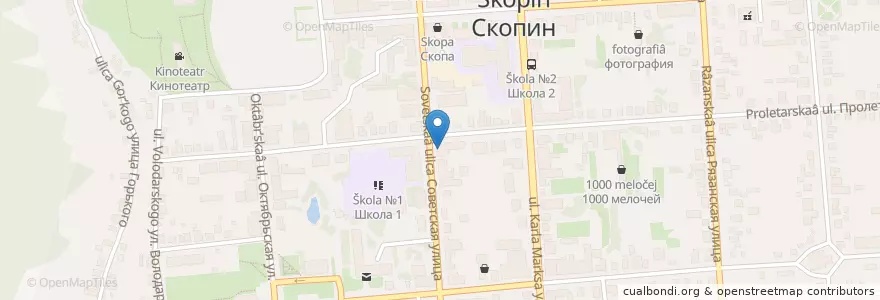 Mapa de ubicacion de Имплозия en Russie, District Fédéral Central, Oblast De Riazan, Городской Округ Скопин, Скопинский Район.