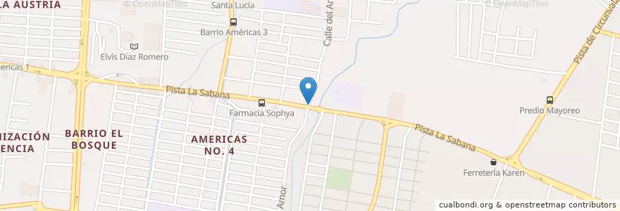 Mapa de ubicacion de Car Wash en Никарагуа, Departamento De Managua, Managua (Municipio).