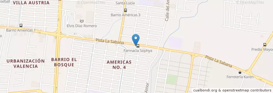 Mapa de ubicacion de Bar El Almendro en نيكاراجوا, Departamento De Managua, Managua (Municipio).