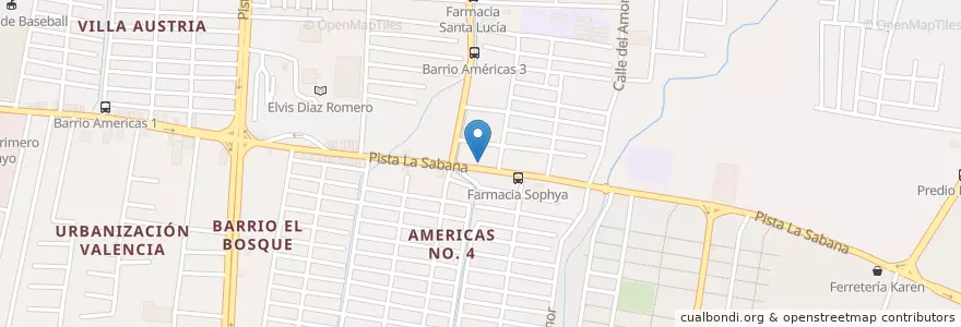 Mapa de ubicacion de Cortez Rent a Car en Nicaragua, Departamento De Managua, Managua (Municipio).