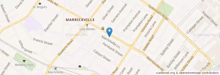 Mapa de ubicacion de Merrickville Hotel en أستراليا, نيوساوث ويلز, Inner West Council, Sydney.