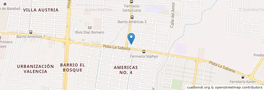 Mapa de ubicacion de Iglesia Evangélica  en ニカラグア, マナグア県, Managua (Municipio).