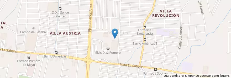 Mapa de ubicacion de Parqueo- Descargue, Ivan Montenegro en Никарагуа, Departamento De Managua, Managua (Municipio).