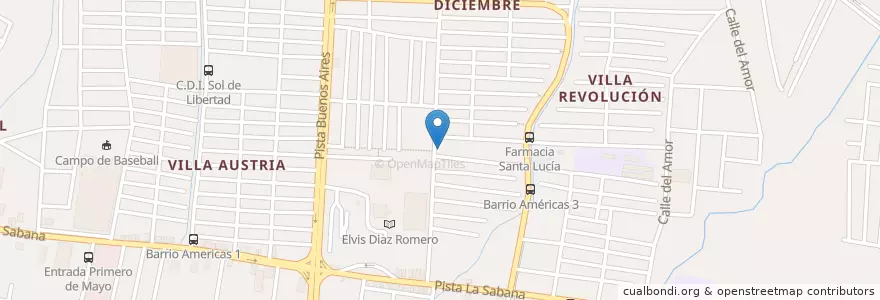 Mapa de ubicacion de Parqueo Américas 3, Sector D en ニカラグア, マナグア県, Managua (Municipio).