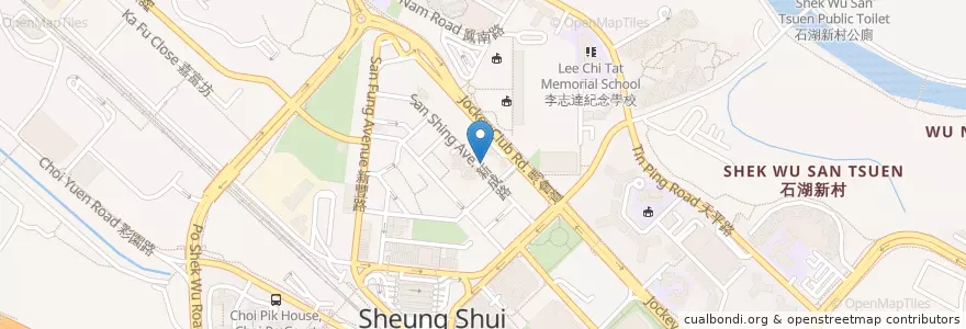 Mapa de ubicacion de 亞來麵檔 Ah Loy Noodles en Китай, Гонконг, Гуандун, Новые Территории, 北區 North District.