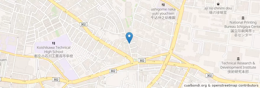 Mapa de ubicacion de 中乃見家 en 日本, 東京都, 新宿区.