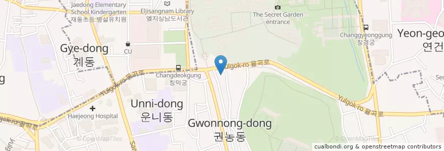 Mapa de ubicacion de SEOUL DONHWAMUN TRADITIONAL THEATER en 대한민국, 서울, 종로구, 종로1·2·3·4가동.