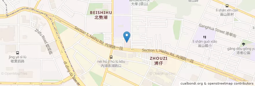 Mapa de ubicacion de 285大排檔 en Taiwan, 新北市, Taipei, 內湖區.