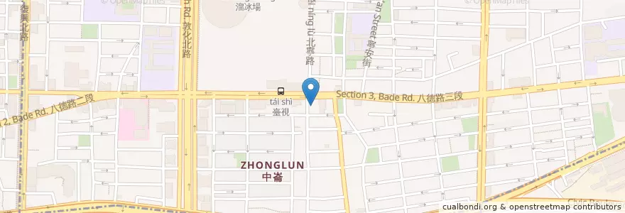 Mapa de ubicacion de 松山區民活動中心 en Taïwan, Nouveau Taipei, Taipei, District De Songshan.