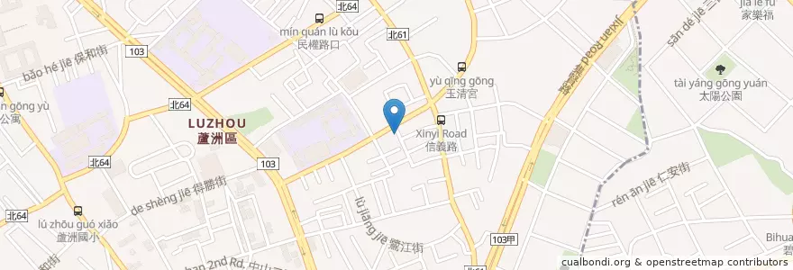 Mapa de ubicacion de 華粲藥局 en Taïwan, Nouveau Taipei, Luzhou.