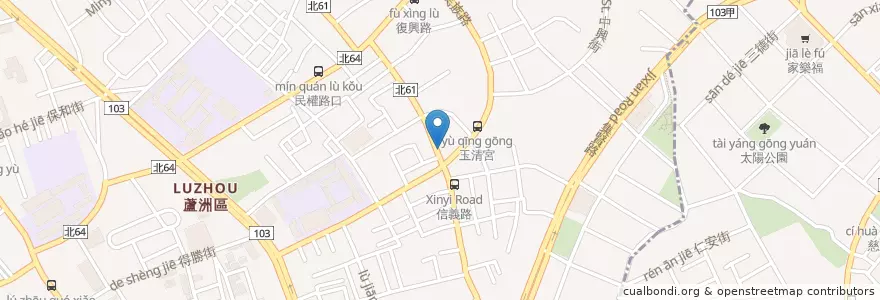 Mapa de ubicacion de 施藥局 en تايوان, تايبيه الجديدة, 蘆洲區.
