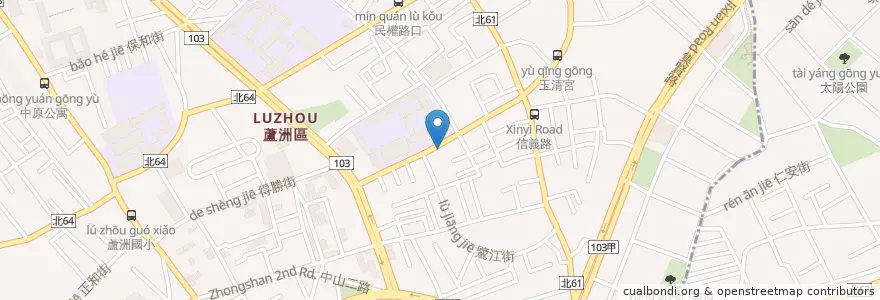 Mapa de ubicacion de 隆生藥局 en Taiwan, New Taipei, Luzhou District.