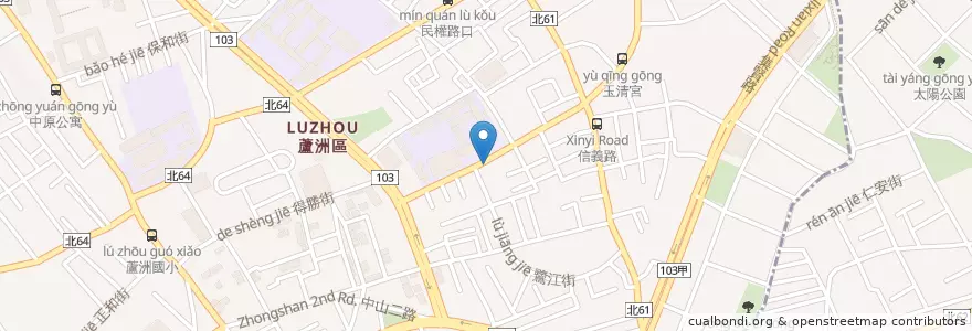 Mapa de ubicacion de 洪文能診所 en Taiwan, 新北市, 蘆洲區.