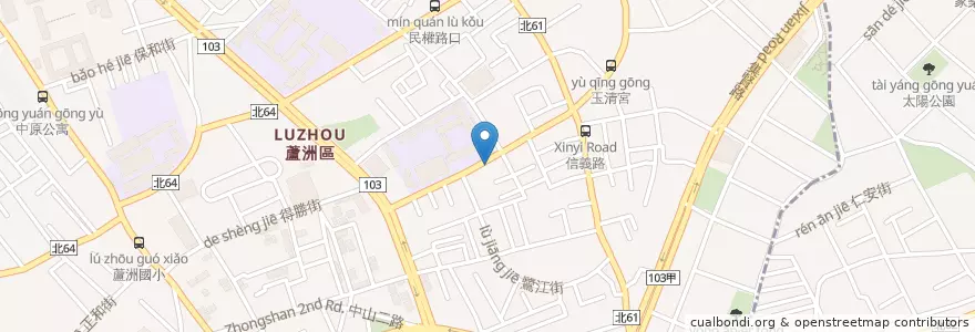 Mapa de ubicacion de 明勝牙醫 en Тайвань, Новый Тайбэй, 蘆洲區.