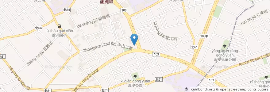 Mapa de ubicacion de 松柏藥局 en 臺灣, 新北市, 蘆洲區.