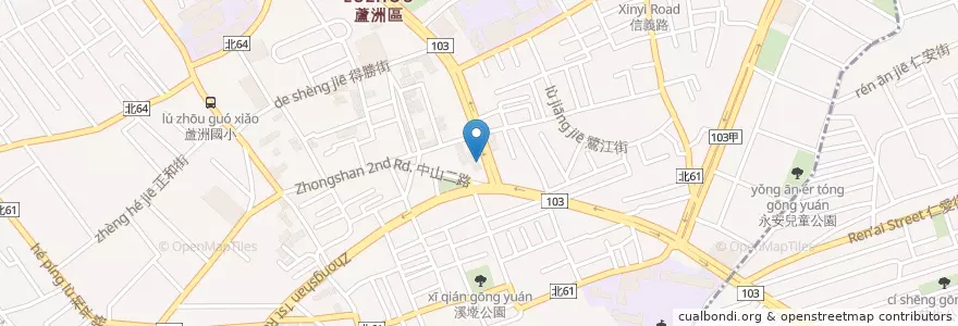 Mapa de ubicacion de 全佑藥局 en 臺灣, 新北市, 蘆洲區.