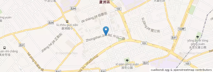 Mapa de ubicacion de 幸安藥局 en تايوان, تايبيه الجديدة, 蘆洲區.