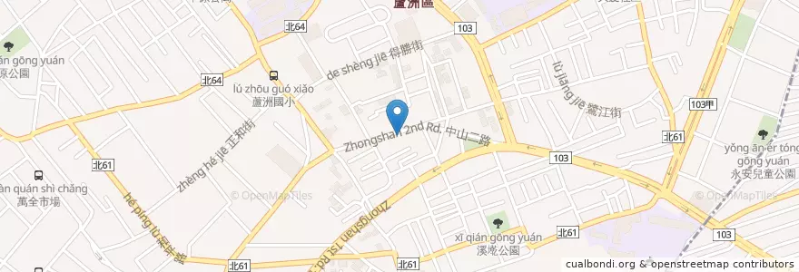 Mapa de ubicacion de 大政藥局 en تايوان, تايبيه الجديدة, 蘆洲區.